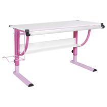 Písací Stôl Pre Mládež Ružový/biely